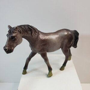 2008 Major Trading Co Toy Arabian Grayish Horse Plastic Resin Figure 5.5" Long